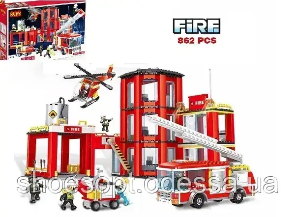 Конструктор Пожежна станція: 862 деталі, фото 1