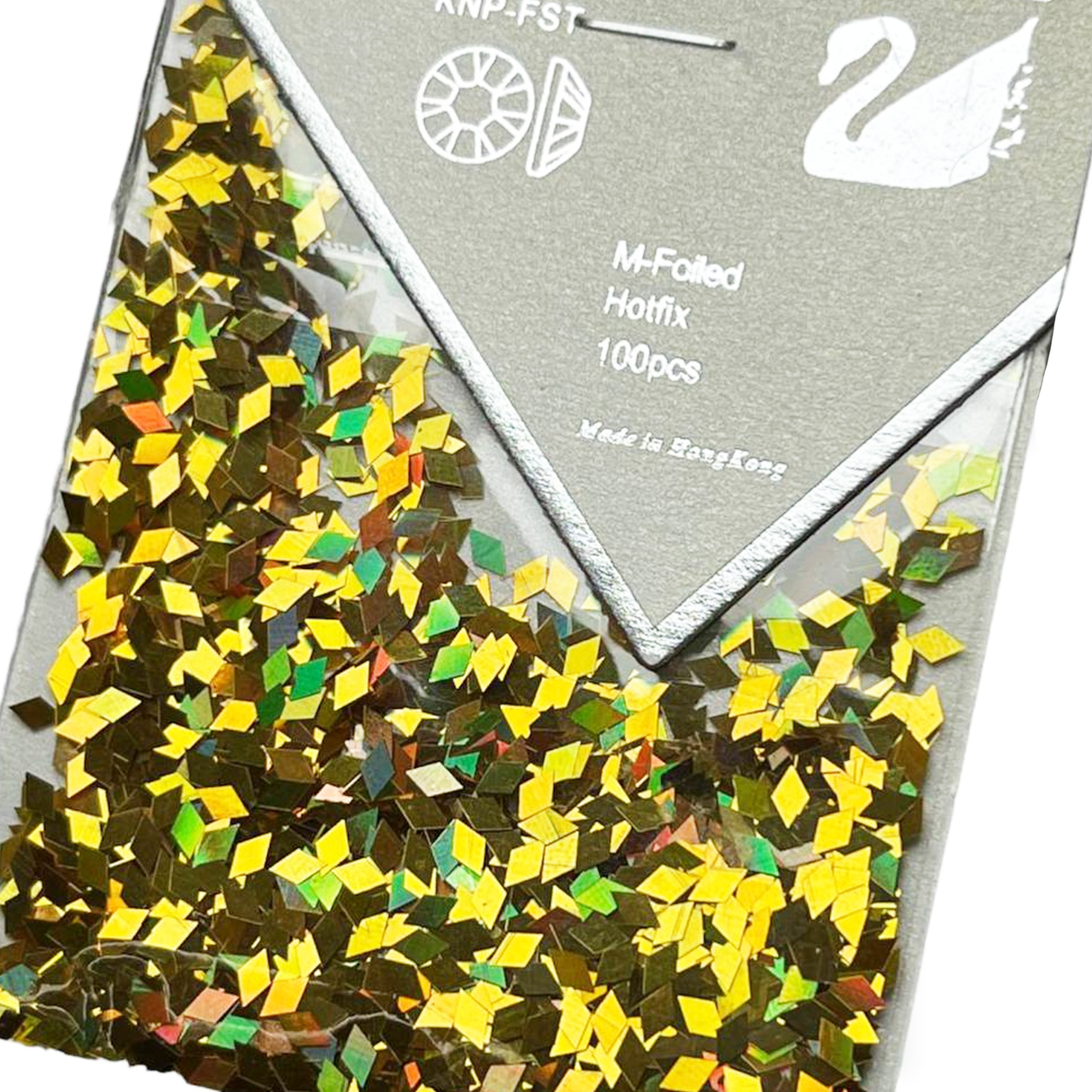 Ромби для декору 100 шт. золоті голографічні