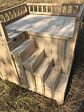 Дерев'яна двоповерхове будка для собаки "Юта", для маленьких порід (80*60*80 см), фото 5