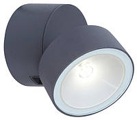 Настенный уличный светильник LED 8Вт 4000К алюминий угольно-серый 8.7х8.5х11 см