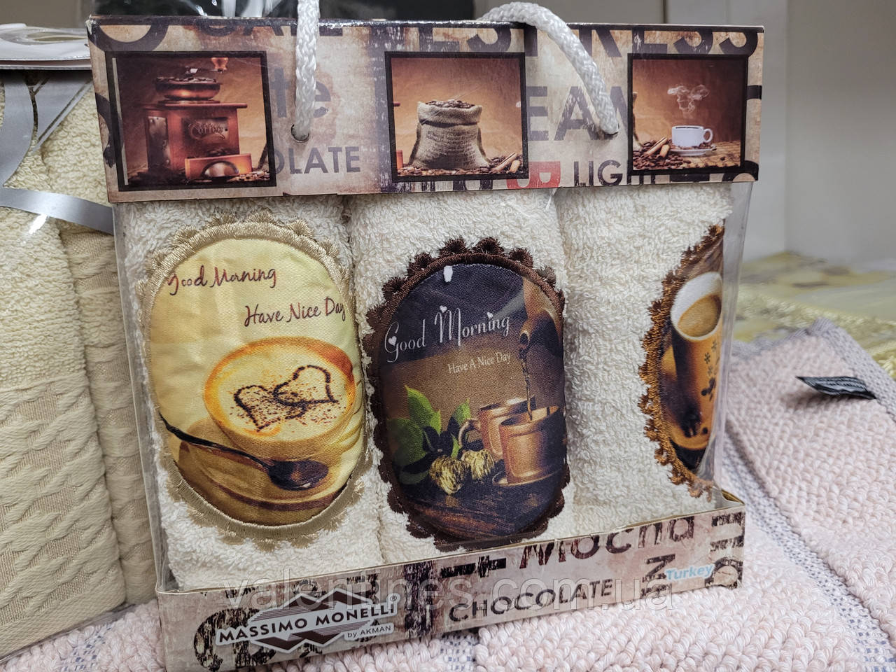 Набір турецьких кухонних рушників Coffe 3 ka, фото 1