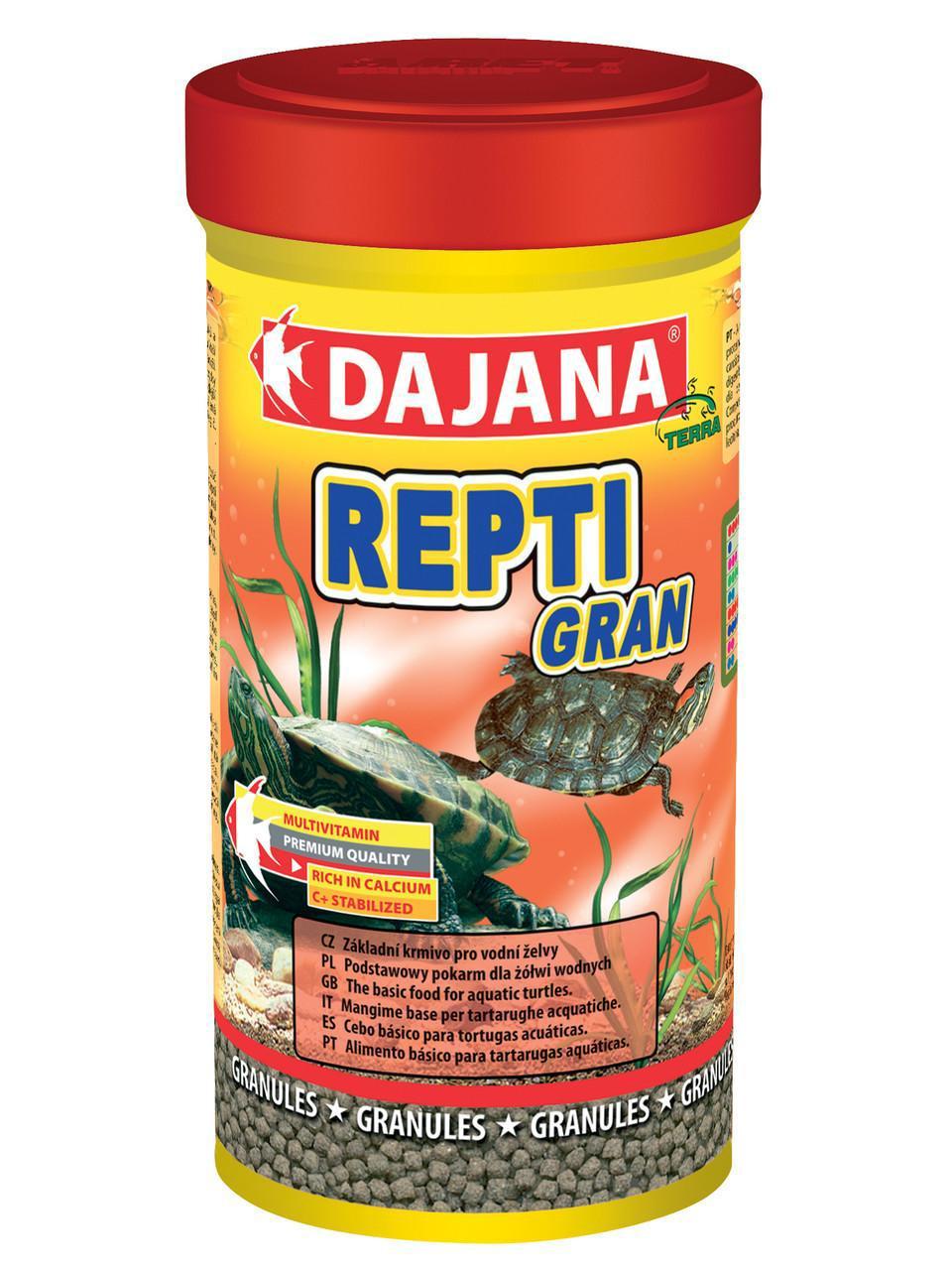 Корм в гранулах для всіх видів водяних черепах Dajana REPTI Gran 1 кг/пакет - фото 1 - id-p1688490357
