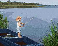 Картина по номерам Первая рыбалка ©sergii.shchepin 40х50 (KHO4930)