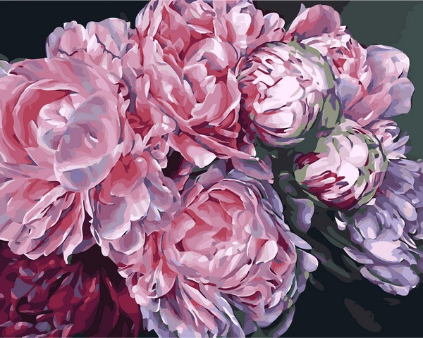 Картина за номерами Babylon Грація півоній (VP1432) 40 х 50 см, фото 1