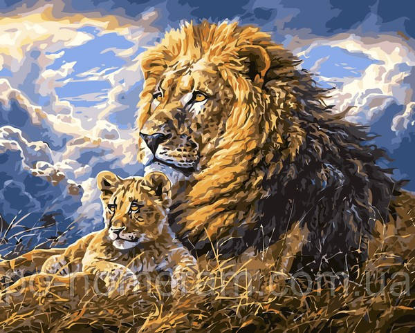 Картина за номерами Babylon Мудрість лева (VP1444) 40 х 50 см