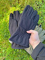 Зимние Тактические перчатки Soft Shell черные