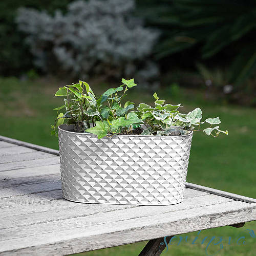 Горшок для цветов балконный с дренажем Kapadokya 4,7 л белый Serinova ...