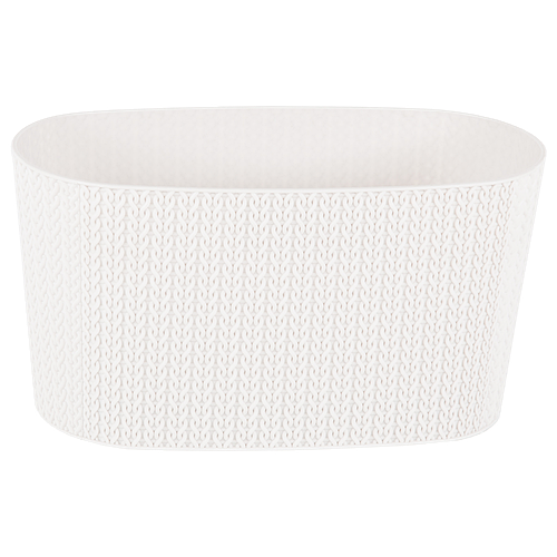 Горшок для цветов балконный с дренажем Sumela 4,7 л бело-серый Serinova ...