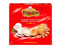 Конфеты вафельные шарики Papagena Waferballs Peanut & Coсonut кокосом и арахисом, 300 г (9002859052842)