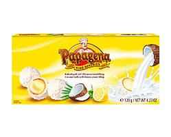 Цукерки вафельні кульки Papagena Coconut Balls with Lemon Cream Filling з лимонно-вершковою начинкою, 120 г