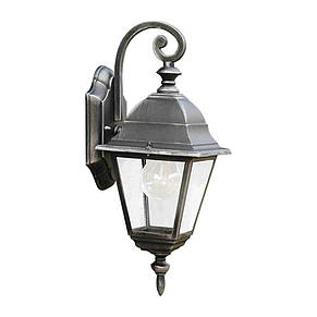 Настінний вуличний світильник 40 см 100Вт Е27, черный з сріблом, фото 2