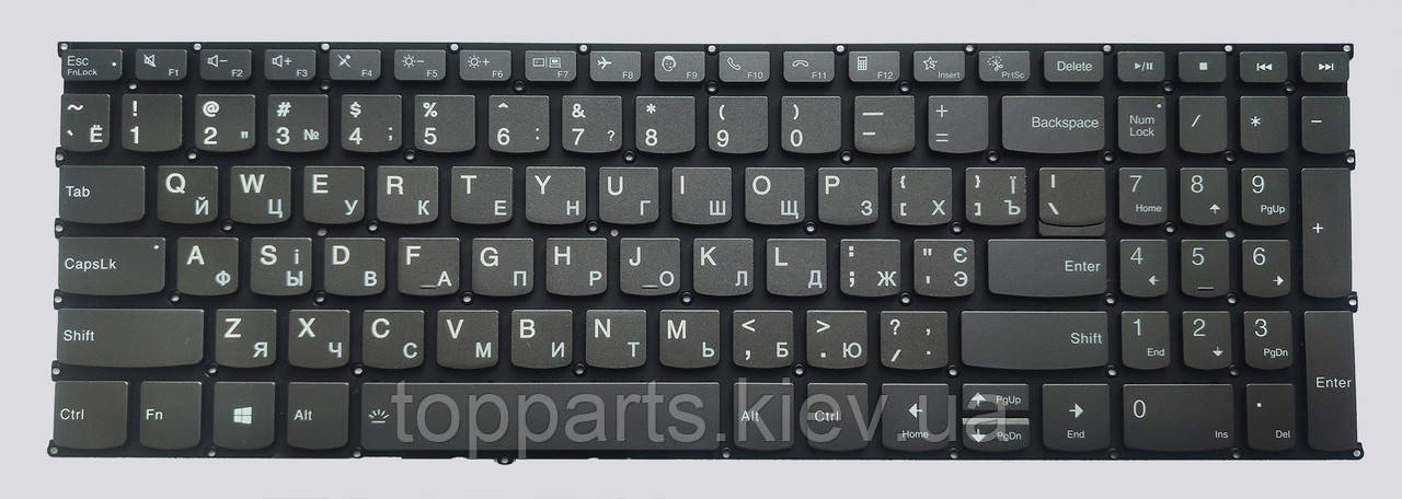 Клавіатура для ноутбуків ThinkBook 15 G2 ARE/ITL Series сіра без рамки, з підсвіткою UA/RU/US