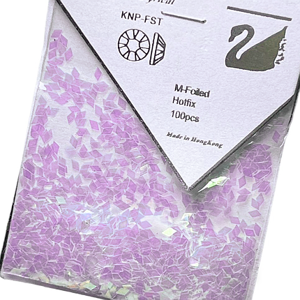 Ромби для декору 100 шт. прозоро-рожеві, фото 1