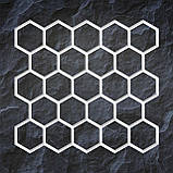 Трафарет для штукатурки стільники багаторазовий 493х457х3 мм tds-6.4Е, фото 2