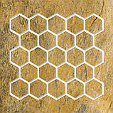 Трафарет для штукатурки стільники багаторазовий 493х457х3 мм tds-6.4Е, фото 3