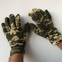 Рукавички флісові піксель, тактичні рукавички теплі для військових