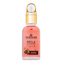 Зволожуюча олія c піпеткою для нігтів і кутикули (Дизайнер) з вітаміном Е, 30 мл Cherry / Вишня №4