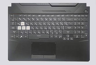 Клавіатура для ноутбуків Asus TUF Gaming F15 FX506, FA506 чорна в зборі з підсвіткою UA/RU/US
