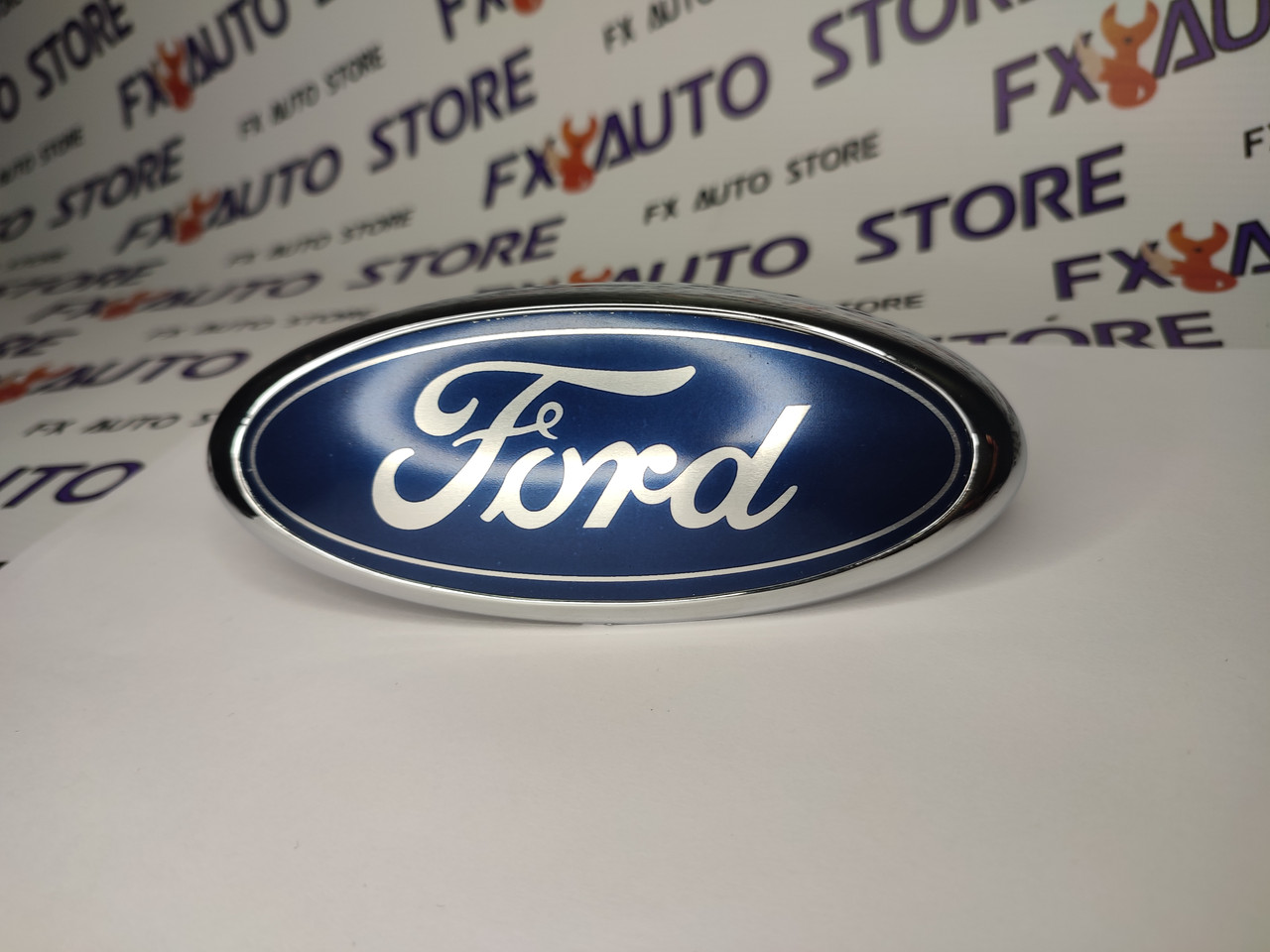 Емблема шильдик логотип напис FORD синій 148 X 63 мм на капот бампер кришку багажника