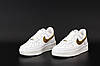 Жіночі кросівки Nike Air Force 1 White Snake Аir (Білі) Найк Аір Форс зі зміїним знаком низькі шкіряні демісезон, фото 7