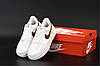 Жіночі кросівки Nike Air Force 1 White Snake Аir (Білі) Найк Аір Форс зі зміїним знаком низькі шкіряні демісезон, фото 3