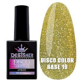 Каучукова база Disco Color Base Дизайннер/Designer для нігтів, 9 мл. №19