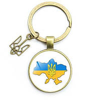 Брелок металевий Карта України