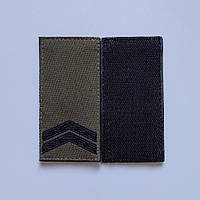 Погон Молодший Сержант ЗСУ на липучці (олива)