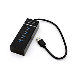 DR Хаб USB 3.0 UH-303, 4 порти, підтримка до 1 TB, Black, Blister