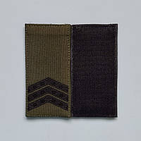 Погон Сержант ЗСУ на липучці (олива)