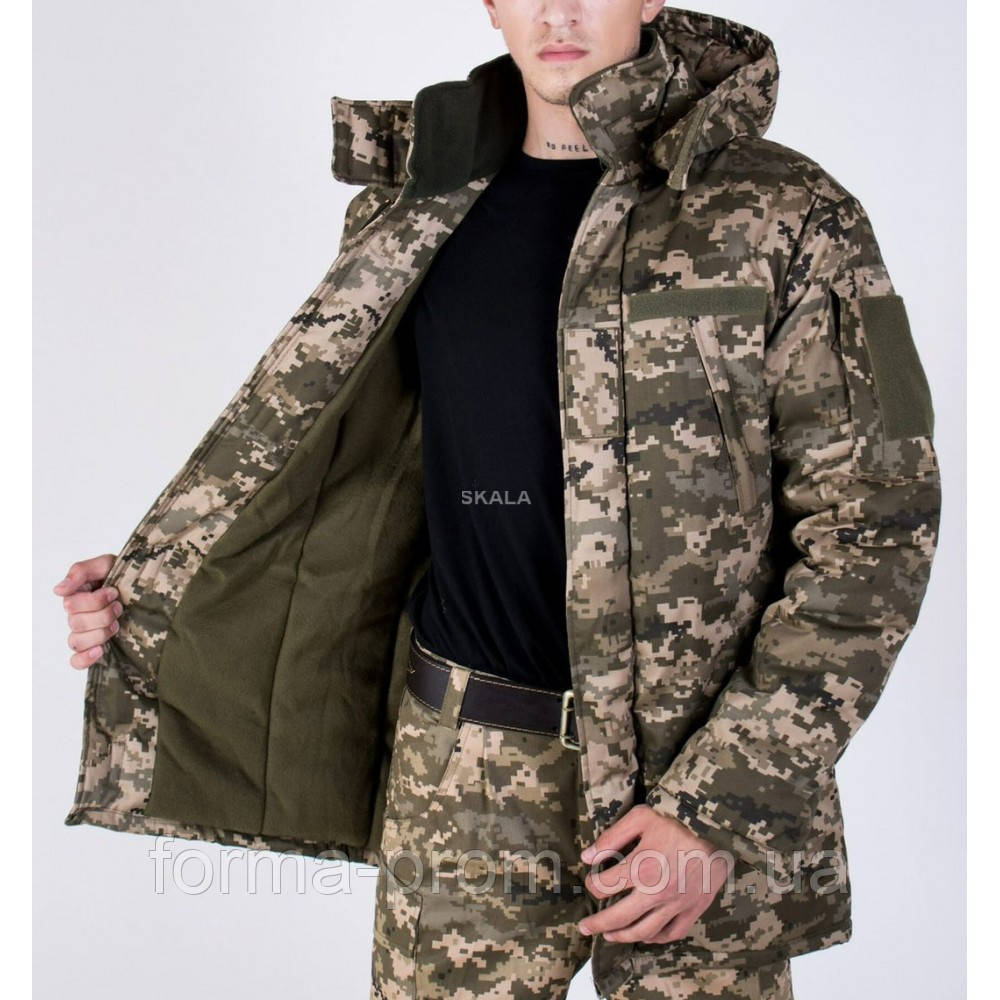 Бушлат зимовий ЗСК піксель на флісі, фото 1