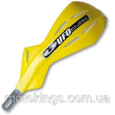 UFO ПРОШИВАННЯ РУЛЯ (HANDBARY) АЛЮМІНІЄВИЙ ЦВЕТ ЖІЛТИЙ ( З РИКСАЦІЄЮ 28MM)/PM01633102