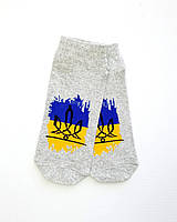 Носки патриотические мужские короткие с украинской символикой 41-45 р / прикольные носки /