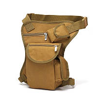Тактическая сумка на ногу военная койот песочная