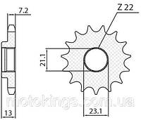 SUNSTAR ПЕРЕДНЯЯ ЗВЕЗДА 2149 15 YAMAHA 250 TRICKER '06-'08, YBR 250 '08-'11 (JTF1594.15))/SUN23515