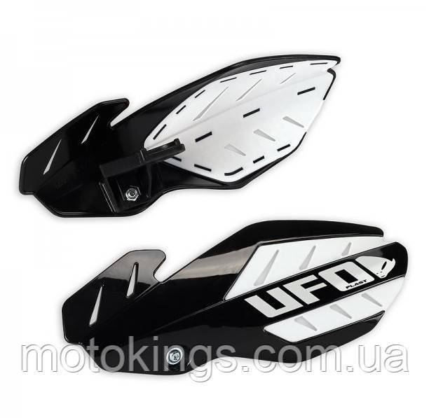 UFO ОБШИВКА РУЛЯ (HANDBARY) FLAME HUSQVARNA TC/TE 125 '14-'17, FC ЧОРНИЙ ЦВЕТ/БІЛИЙ/HU03371001