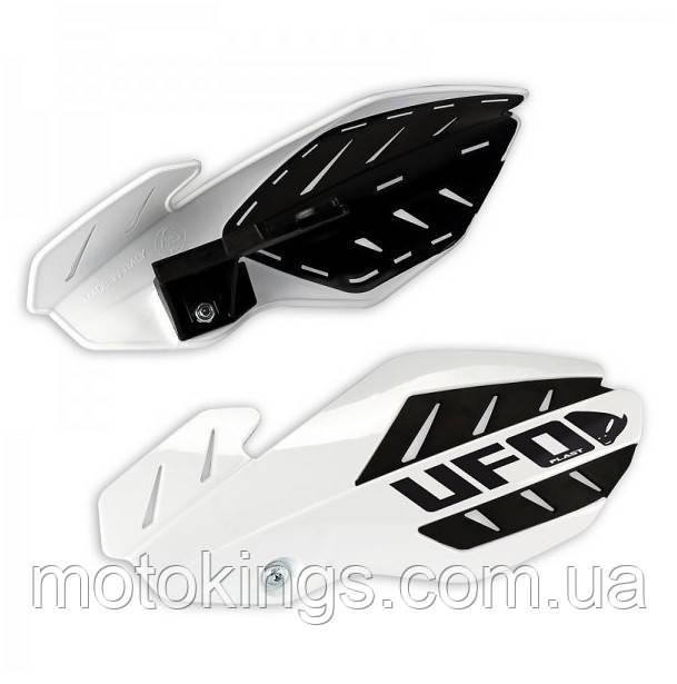 UFO ОБШИВКА РУЛЯ (HANDBARY) FLAME HUSQVARNA TC/TE 125 '14-'17, FC КОЛІР БІЛИЙ/ЧОРНИЙ/HU03371041