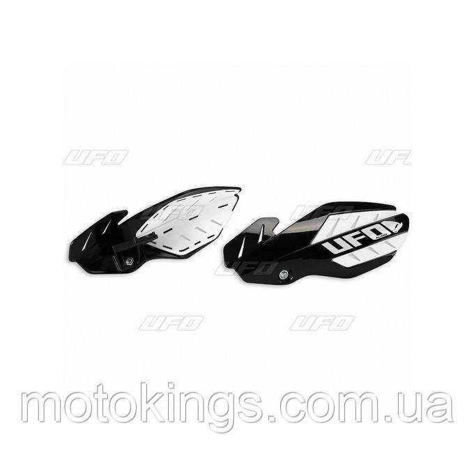 UFO ЗАХИСТ РУК (HANDBARY) FLAME KAWASAKI KXF 250/450 '13-'17 ЦВЕТ Чорний/ББІЛИЙ)/KA04745001