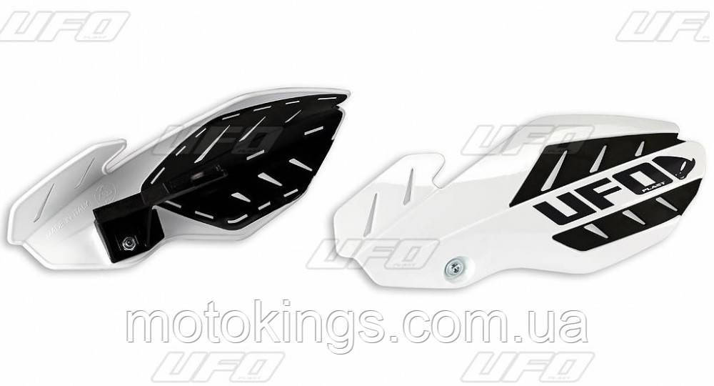UFO ОБШИВКА РУЛЯ (HANDBARY) FLAME KAWASAKI KXF 250/450 '13-'17, КОЛІР БІЛИЙ/ЧОРНИЙ/KA04745041