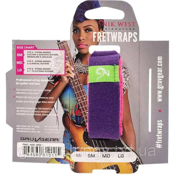 Gruv Gear FW1-NIK-MD FretWraps Srting Muters Nik West Signature 1-Pack Medium