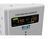 Джерела безперебійного живлення для котлів(UPS) volt polska SINUS PRO 1500 E 12/230V (1500VA/1000W), фото 4
