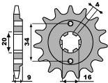 PBR ПЕРЕДНЯЯ ЗВЕЗДА 2062 13 18NC YAMAHA YFS 200 BLASTER (ЦЕПЬ. 520)/20621318NC