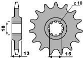 PBR ПЕРЕДНЯЯ ЗВЕЗДА 2081 12 18NC FANTIC 50/80 (90-97) (ЦЕПЬ. 428)/20811218NC