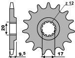 PBR ПЕРЕДНЯЯ ЗВЕЗДА 2084 10 18NC (ЦЕПЬ. 428)/20841018NC