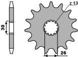 PBR ПЕРЕДНЯЯ ЗВЕЗДА 2090 17 18NC TRIUMPH 750/900/1000 (ЦЕПЬ. 530)/20901718NC