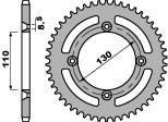 PBR ЗАДНЯЯ ЗВЕЗДА 249 56 C45 HONDA CR 80/85, CRF 150R (M428) (ЦЕПЬ. 428)/24956C45