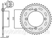 SUNSTAR ЗАДНЯЯ ЗВЕЗДА 4552 48 KTM SX 65 '12-'15 (JTR894.48) (ЦЕПЬ. 420)/SUN1-1390-48