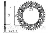 SUNSTAR ЗАДНЯЯ ЗВЕЗДА 899 52 KTM SX/EXC (JTR897.52) (ЦЕПЬ. 520)/SUN1-3547-52