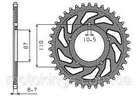 SUNSTAR ЗАДНЯЯ ЗВЕЗДА 824 48 SUZUKI VС 800 MARAUDER (97-04) (JTR829.48) (ЦЕПЬ. 530)/SUN1-5383-48