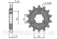 SUNSTAR ПЕРЕДНЯЯ ЗВЕЗДА 437 16 SUZUKI DR 600/650 (JTF437.16) (ЦЕПЬ. 520)/SUN33516